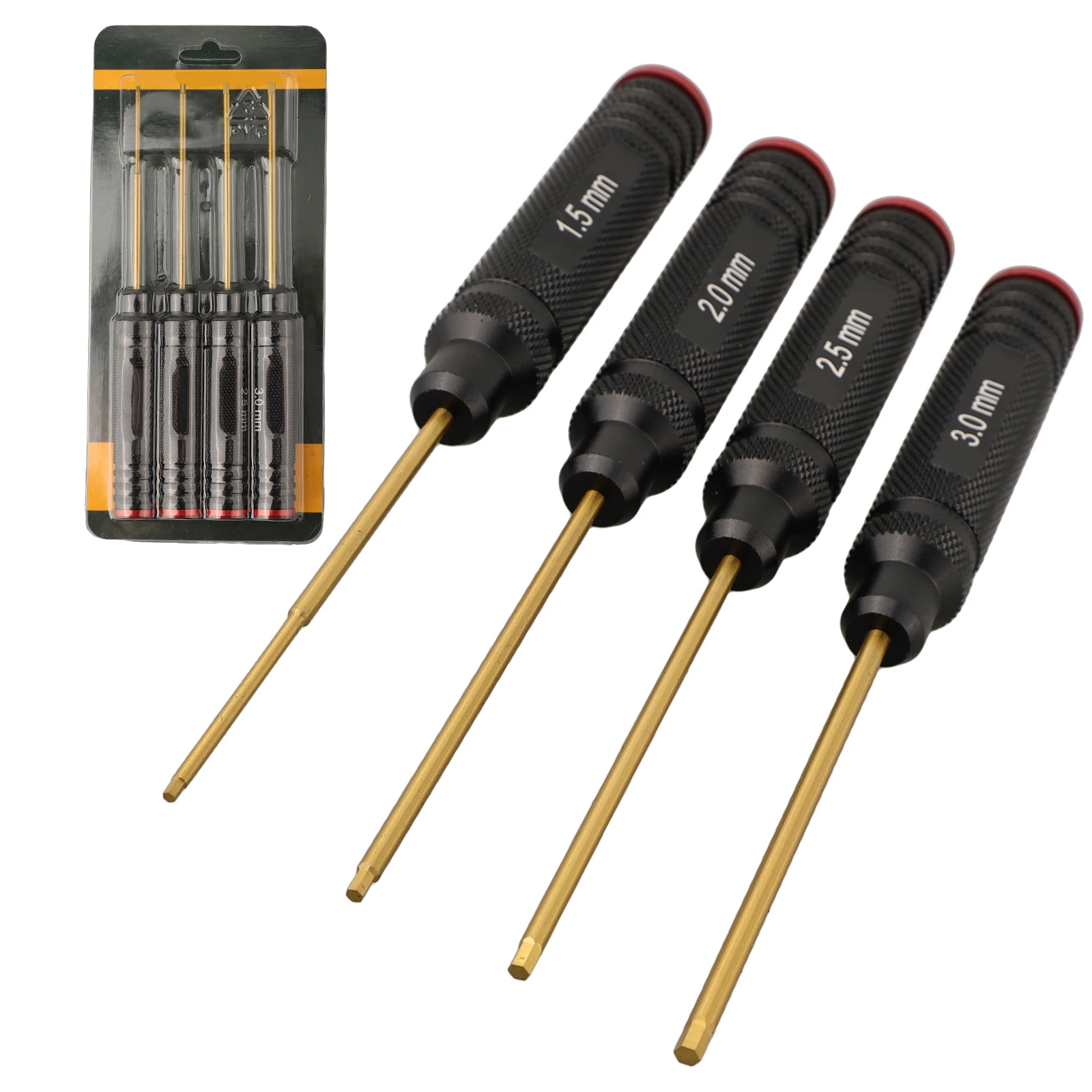 1/4PCS 육각 스크류 드라이버 세트 RC 도구 모델용 육각 스크류 드라이버 툴 키트 1.5/2.0/2.5/3.0mm 육각 렌치 스크류 드라이버 도구
