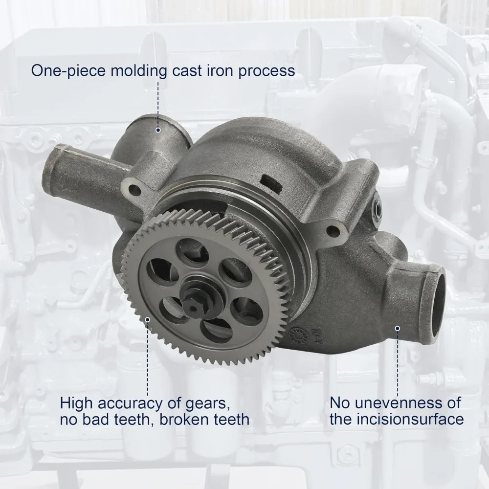 Water Pump for Detroit Diesel 60 Series 12.7L Replacement OEM 23505895 23522707 Durable Coolant Flow