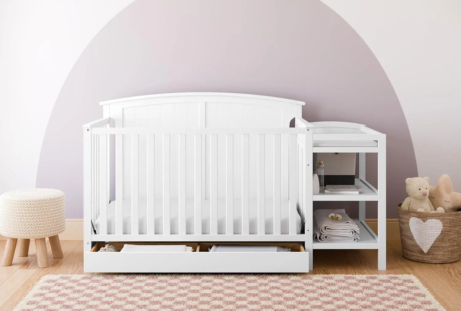 5-in-1 Convertible Crib & Changer 2