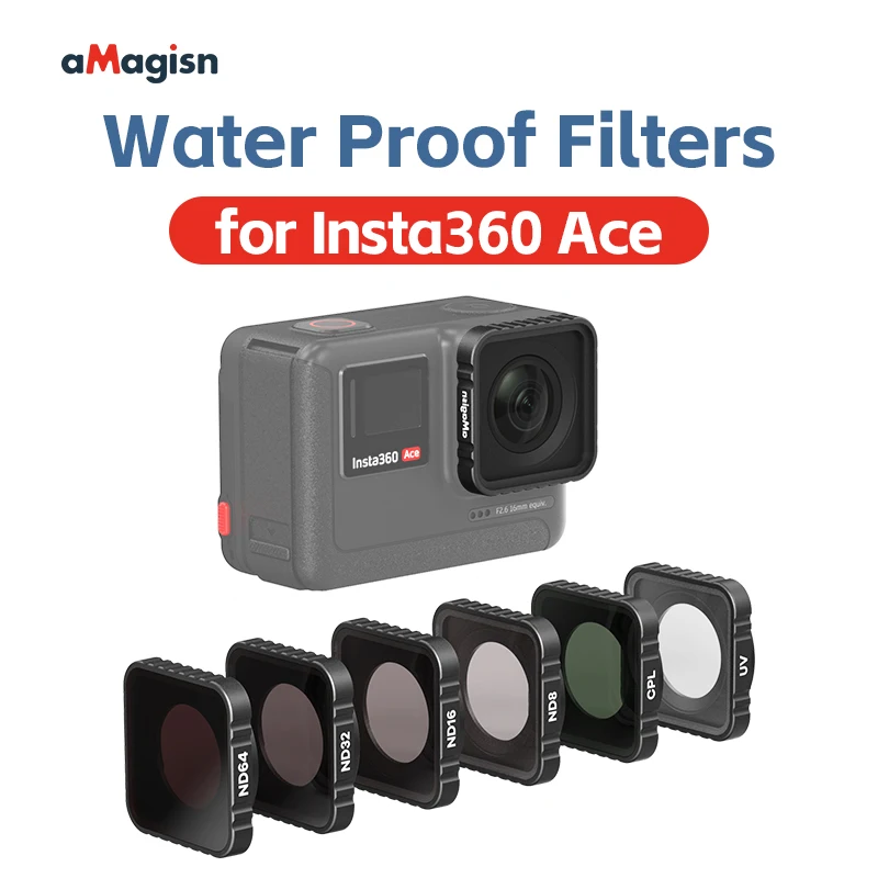 

For Insta360 Ace Pro Waterproof Filter CPL MCUV ND8/16/32/64 Action Camera Lens Filter Set for Insta360 Ace Pro/Ace Accessories