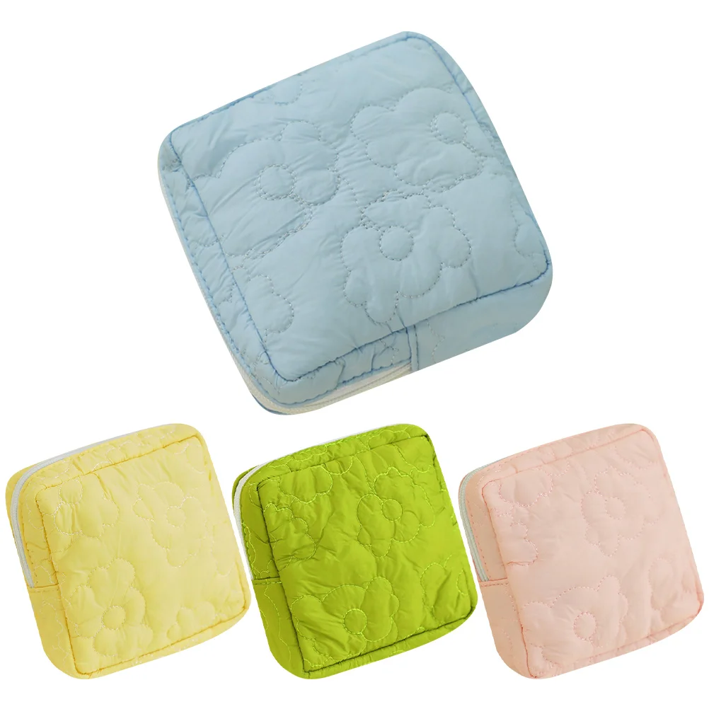 

4Pcs Tampon Bag Decorative Tampon Storage Bag Sanitary Napkin Organizer Small Period Bag Women Pouch