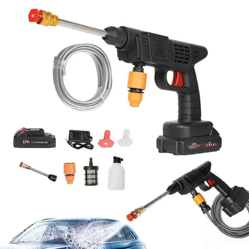 

Car High Pressure Water Sprayer Mini Pressure Washer Adjustable Metal Cleaning Car Wash Machine Garden Watering Hose Nozzle