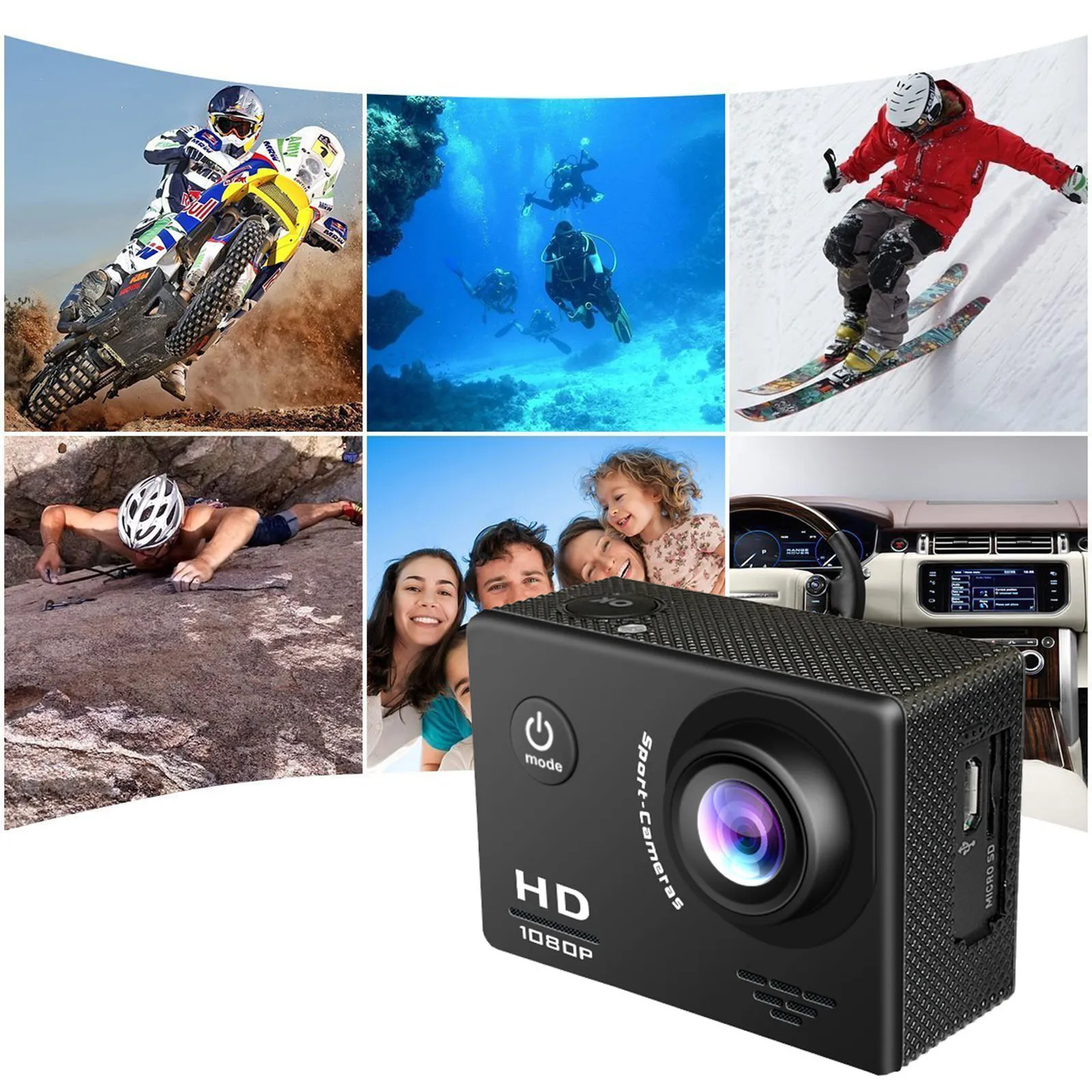 Action Camera 4k Ultra Hd Wifi Camcorders With Remote Control 16mp  Deportiva 2 Inch Waterproof Sport Camera 1080p Mini Camera - Sports &  Action Video Cameras - AliExpress