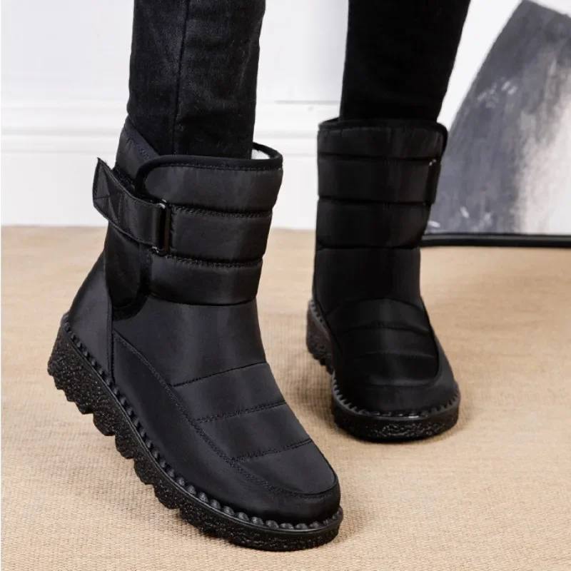 

Winter Women's Waterproof Snow Boots 2023 Thick Plush Ankle Boots Non-Slip Platform Women Shoes Ladies Warm Cotton Padded Shoes