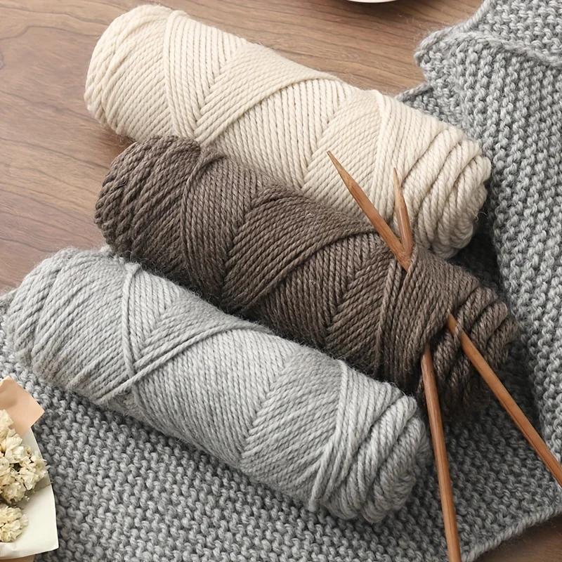 5 rolls/500g Wool Roll Wool thread rod needle thread medium thick wool thread scarf hand woven jacket sweater shawl thread