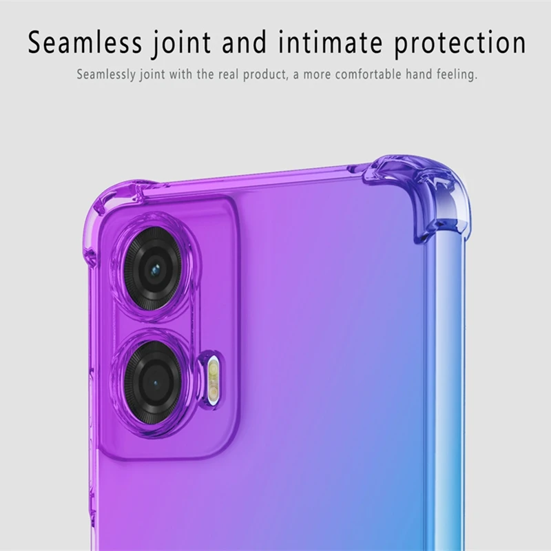 Phone Case Shockproof Gradient TPU Case for Motorola Moto G85 G35 G55 G75 5G G05 G15 G04 G04S G24 Power G34