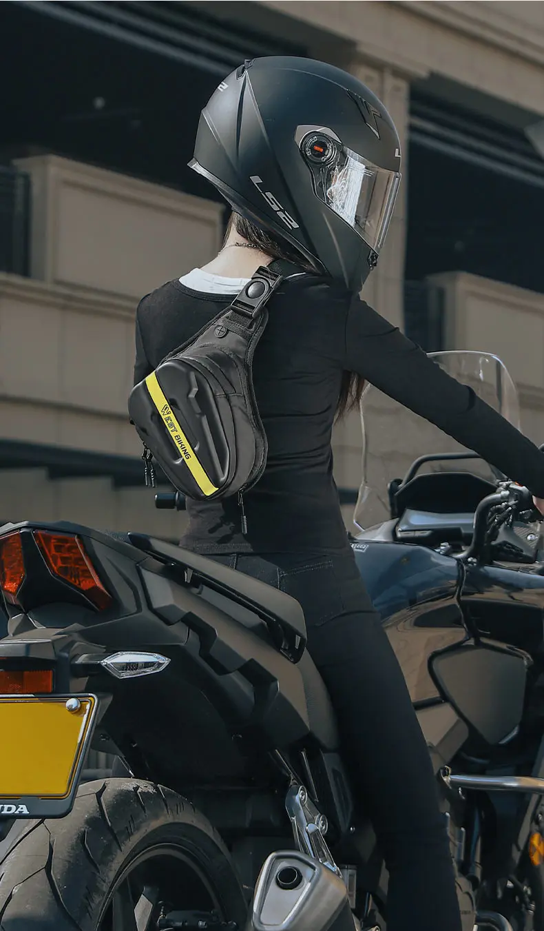 WEST BIKING Multifunktions-Motorrad-Hartschalentasche, Motocross-Tasche für Brust/Taille/Bein, mit Magnet, Kraftstofftaschen, erweiterbare Fahrradtaschen – Detail 11