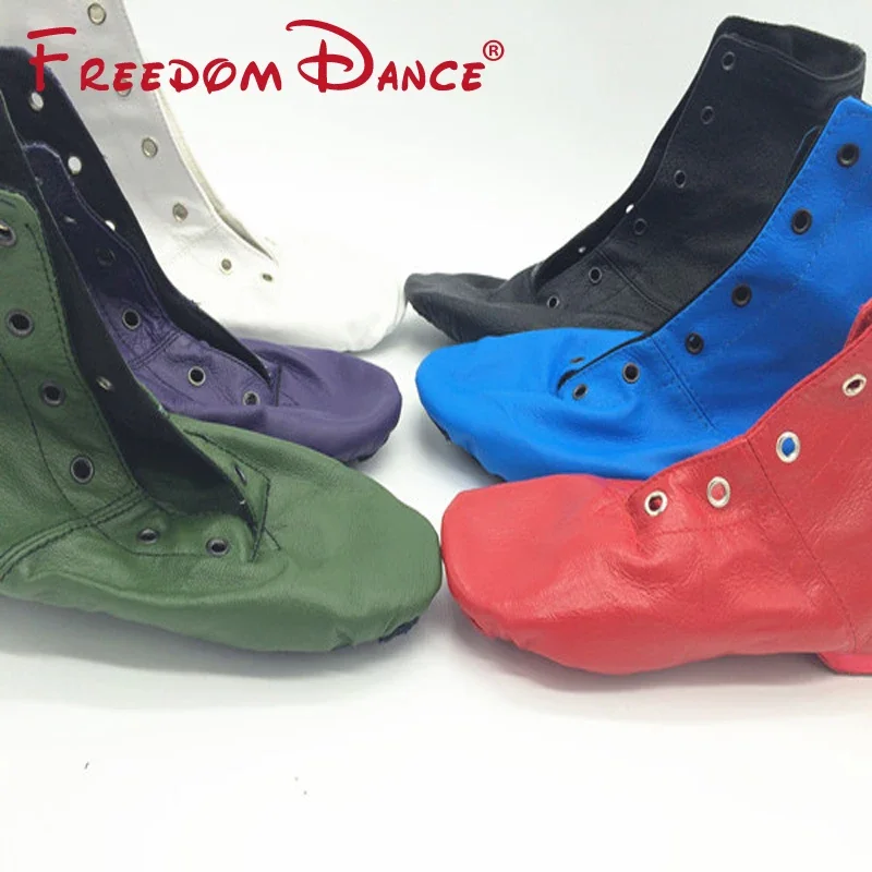 Natural Leather Lacing Jazz Dance Boot Stage Dancing Shoes Practice Sneakers For Girls And Women Wholesale 2
