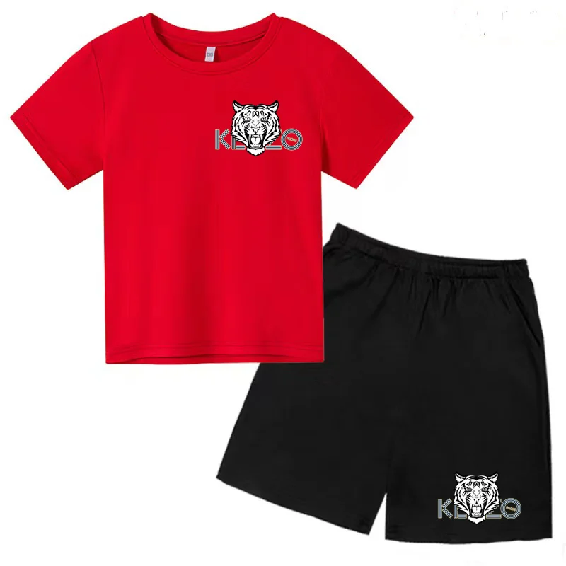 Summer Kids' Sportswear Football Uniform Basketball Uniform Charming Creative Print Preschool 3-13t Shirt + Shorts