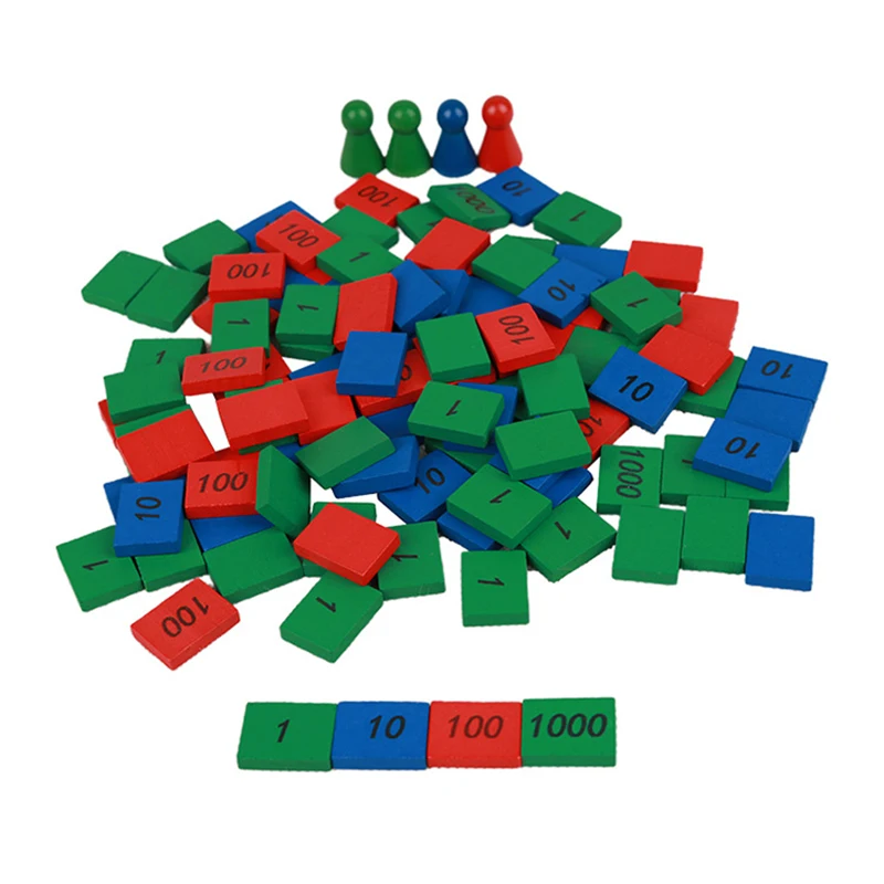 

Montessori Wooden Stamps Game Math Toys Kid Children Early Teaching Boy Girl 2.3.6 Years Old Toys Gift