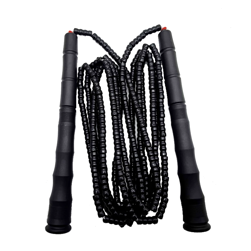 NEVERTOOLATE – corde à sauter souple, 3 m, perles noires, roses