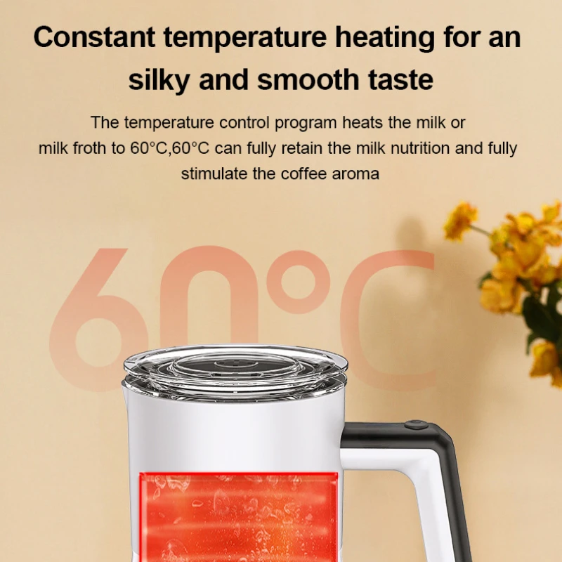 Electric Milk Frother Home Milk Frother Milk Heating Frother Electric Upgrade New Magnetic Suspension Kitchen Accessories 4