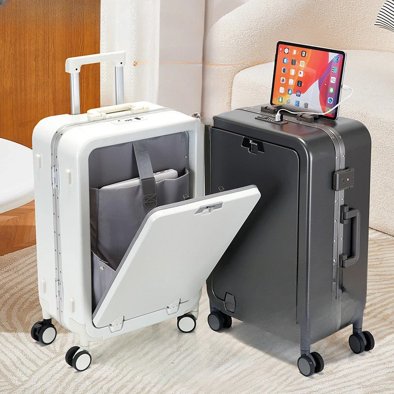 

20"22"24"26 Inch New Travel Suitcase Front-opening Password Box Rolling Luggage Boarding Trolley Case Carry on Luggage Trunk