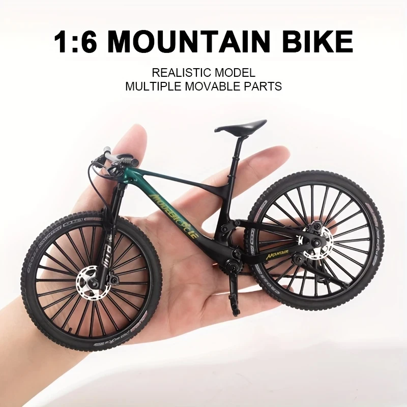 Vintage Metal Mountain Bike Model Desktop Mini Alloy Classic Bicycle Toy Die-Cast Finger Model Home Decoration