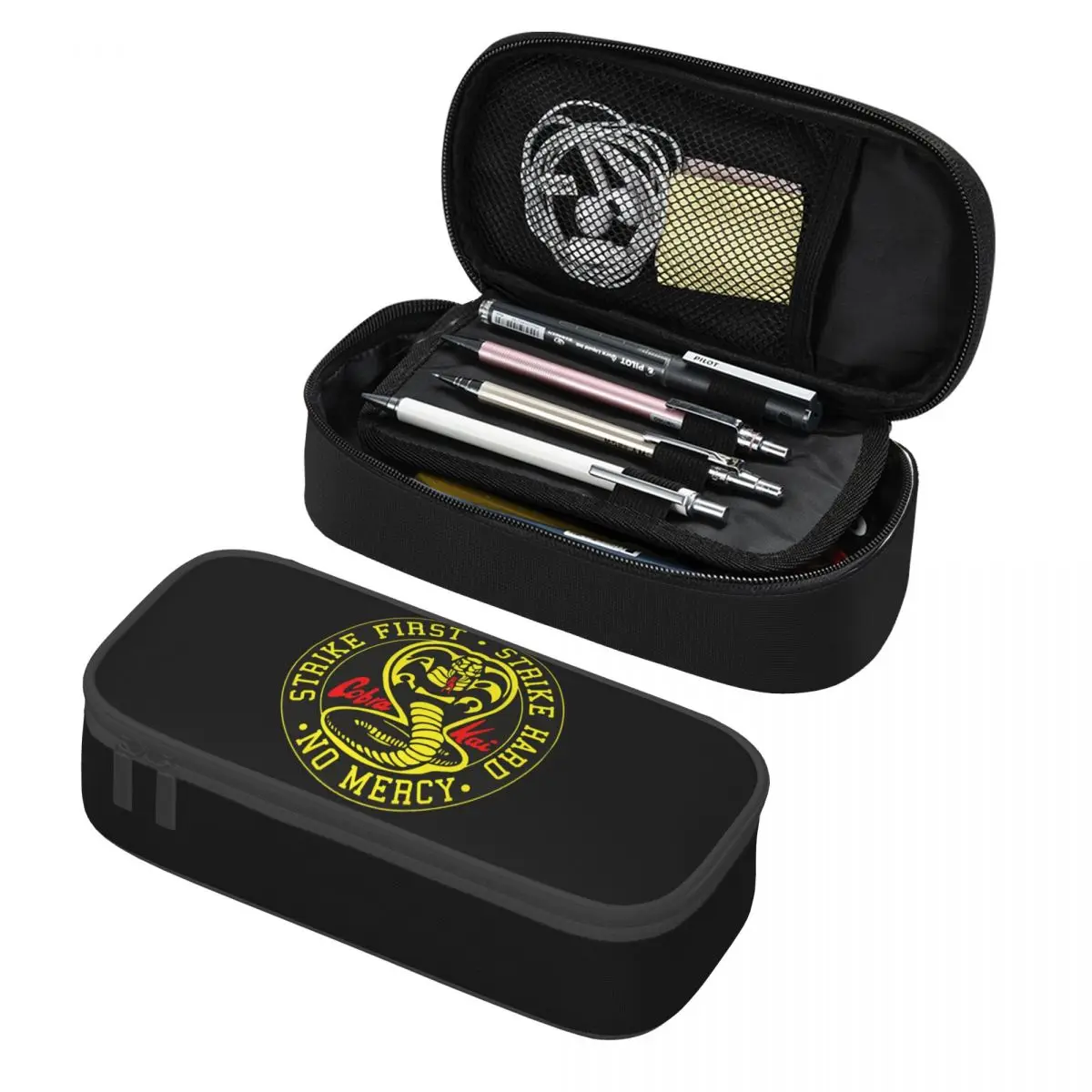 Cobra Kai Cobra Kai No Mercy Classic Pencil Cases Big Capacity Pen Bags Pen Box Pencil Pouch for Boys Girls Students School