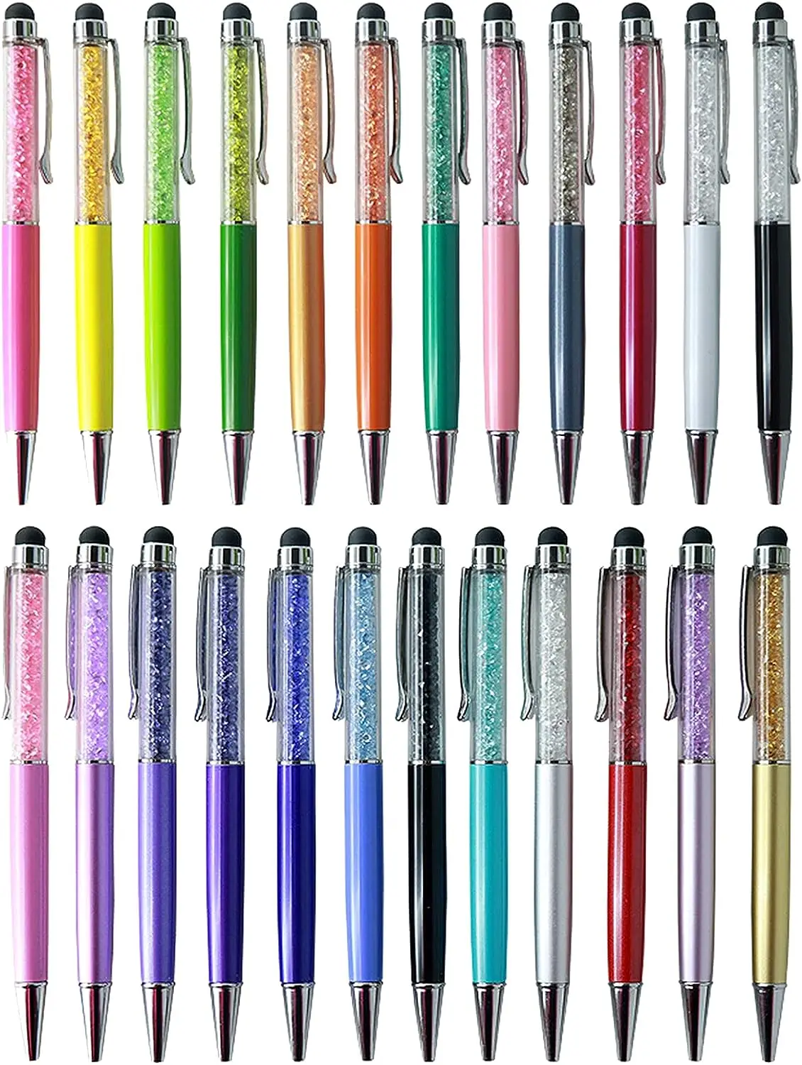 150 Pcs Metal Ballpoint Pens Shiny Crystal Diamond Screen Touch Pen Writing Tools Notes Labels Office School Stationery Supplies 1200 sheets 6 set colorful sticky notes memo pad label note posteditbookmarks notepad school office student stationery supplies