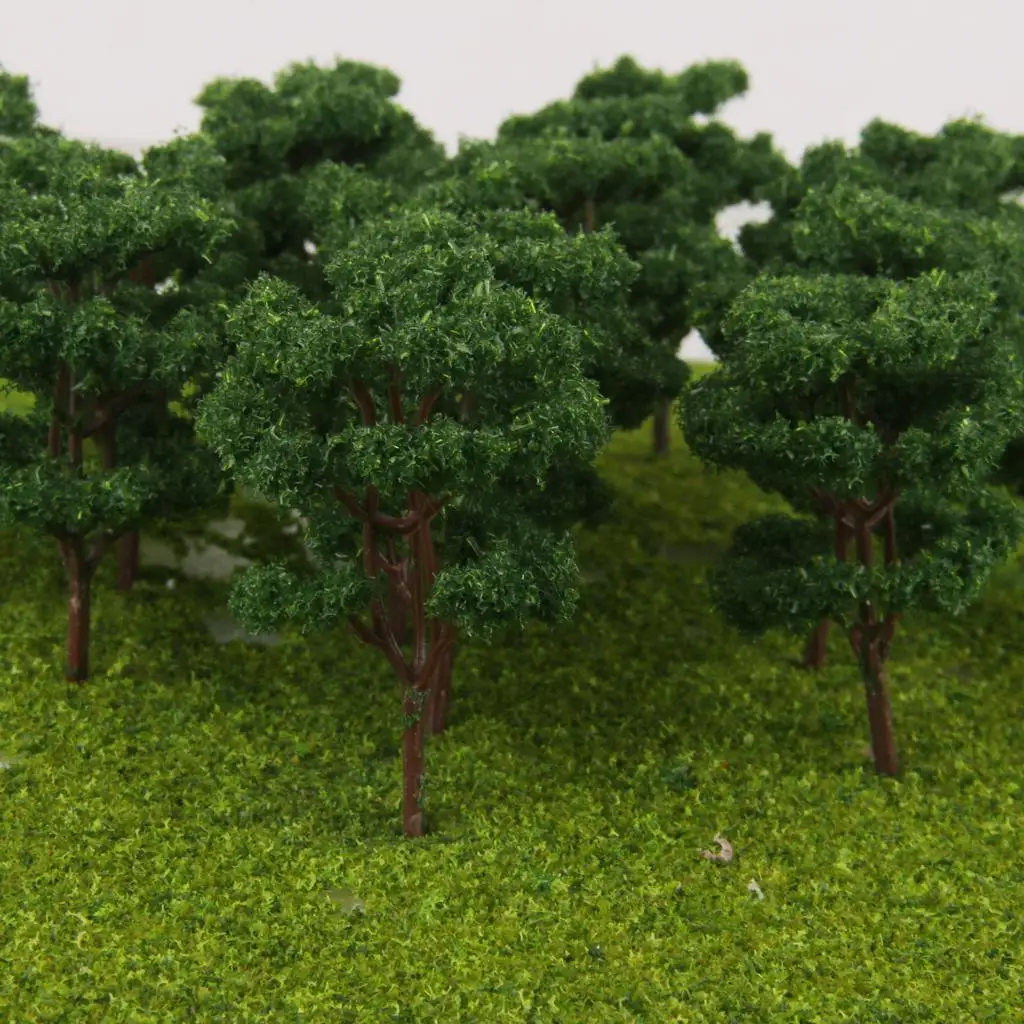 25pcs Z Scale 1:200 Model Trees for Railroad House Park Street Train Layout