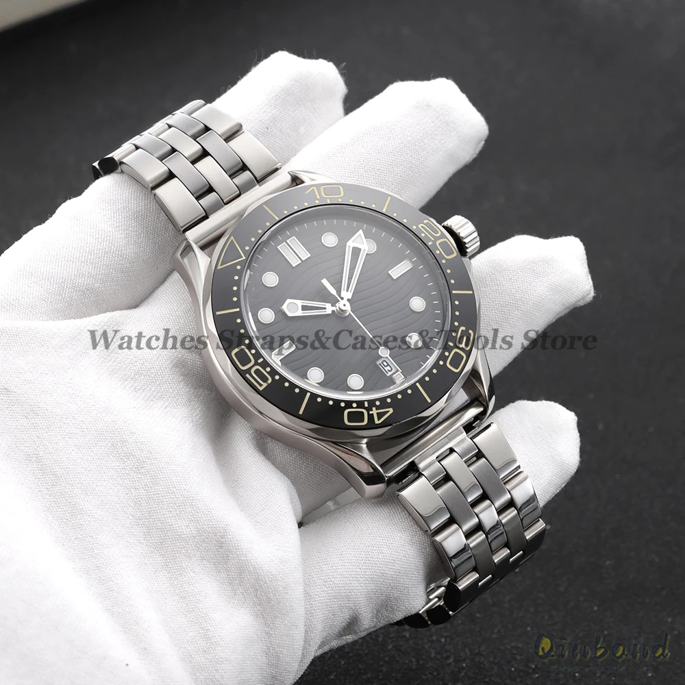Sleek Stainless Steel Watch Strap with Universal Folding Buckle - Curved & Straight End Options