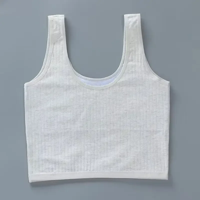 Girls Bra Underwear Girls' Vest High School Students' Cotton Comfortable Breathable Sports Bra