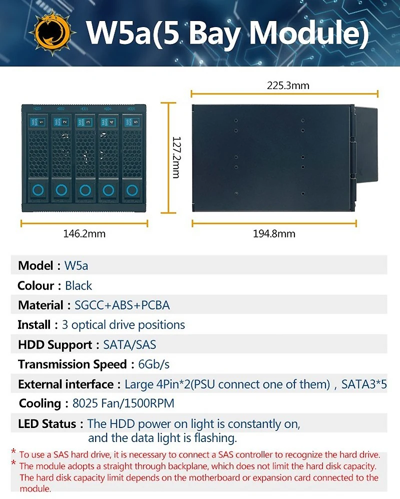 ZhenLoong Optical Drive Hot Swappable Disco Rígido