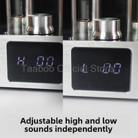 130Wx2 Power Amplifiers 4 DSP Mode Tube Hybrid Amps BT USB Lossless Playback For 8 Inch 3-Way Bookshelf Speakers Home Theater DJ 3