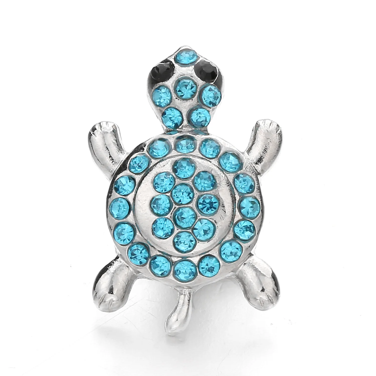 30pcs New Snap Jewelry 18mm Snap Buttons Crystal Rhinestone Tortoise Snaps for Bracelet Bangle Necklace