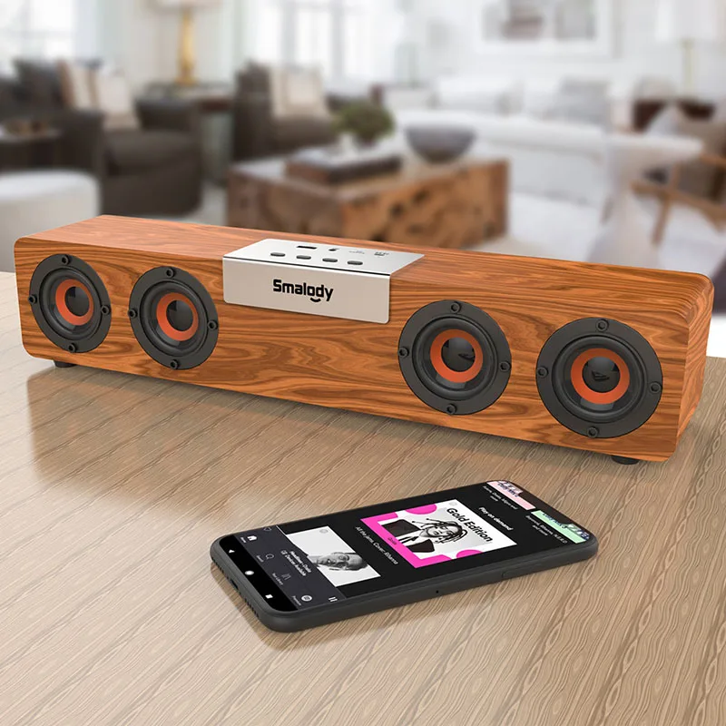 High Power Wooden Bluetooth Speaker Box Computer Subwoofer Gaming