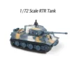 Mini Toys for Boys 1/72 Scale RC Tank 2.4G German Tiger RTR Assembled  Model Turret 360 Degrees Rotation BB Shooting Sound 1