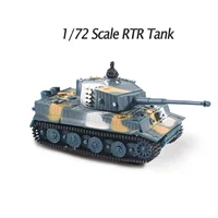 Mini Toys for Boys 1/72 Scale RC Tank 2.4G German Tiger RTR Assembled  Model Turret 360 Degrees Rotation BB Shooting Sound 1