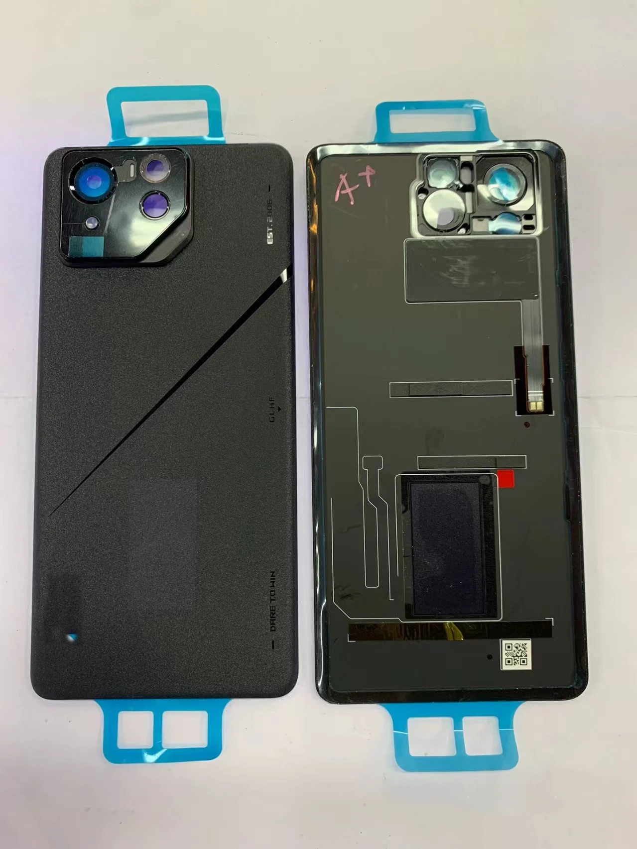 ROG 폰 8 프로 배터리 커버, ROG 8 프로 AI2401 후면 하우징, 접착식 카메라 렌즈 옵션 포함 후면 하우징 도어