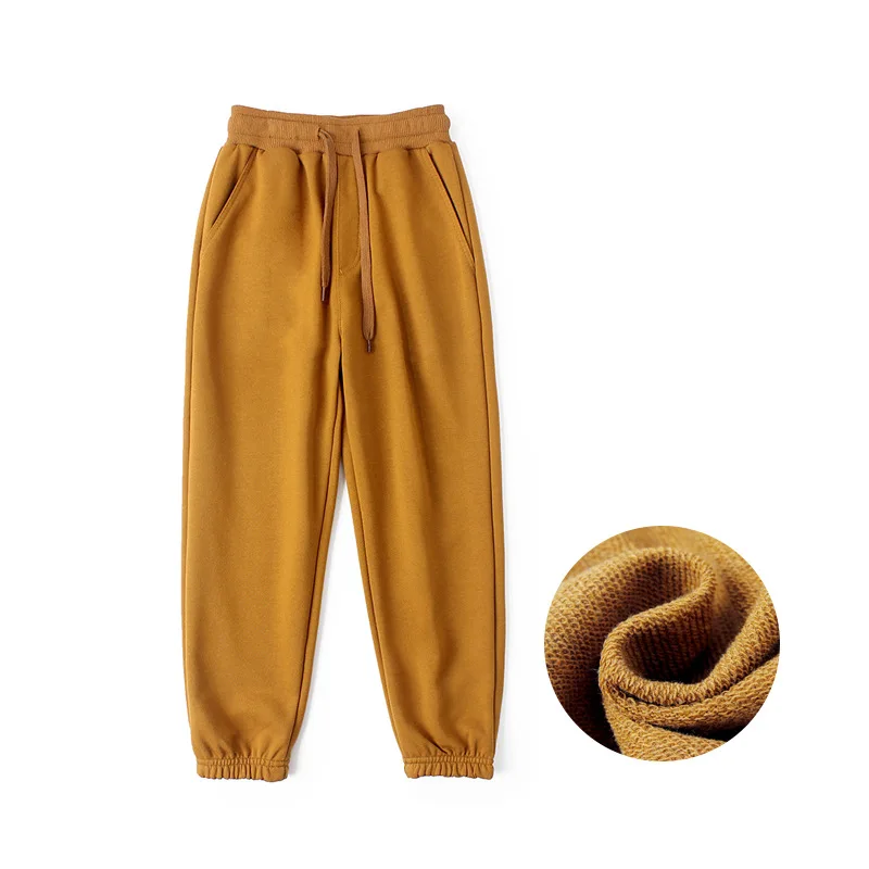 Autumn Children Boys Sweatpants Casual Teenage Pure Color Long Trousers Spring Teenage Thicken Jogger Pant White Pants 4-13Years
