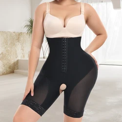 High Waist Body Shaper Women Compression Tummy Control Open Crotch Shapewear Shorts Fajas