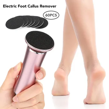 AliExpress Collection 전기 발 굳은살 제거기, 다리 뒤꿈치, 각질 제거 페디큐어 도구 세트 및 교체 사포, 발 관리 파일