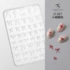Lovely Bowknot 3D Reliefs Silicone Nail Accessories Butterfly Rose Feather Lace Pattern Manicure Carving Mold Mould DIY Template 5