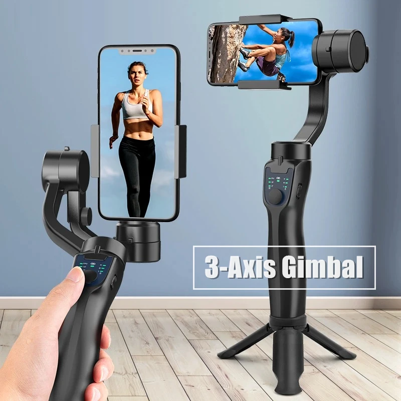 

3-Axis Handheld Gimbal Phone Stabilizer with Extend Tripod for Smartphone iPhone Mobile Anti Shake Video Record & Sport Shooting