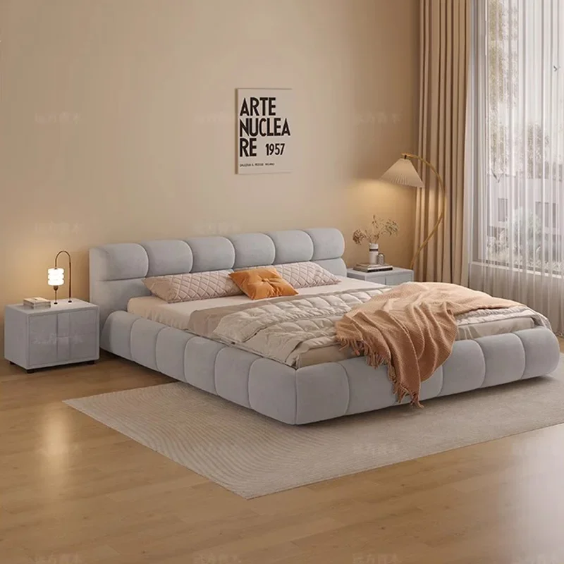 Nordic Bedroom Couple Bed Queen Cheap Modern Luxury Bedroom Bed Wood Lounge Cama Elastica Pula Pula Space Saving Furniture