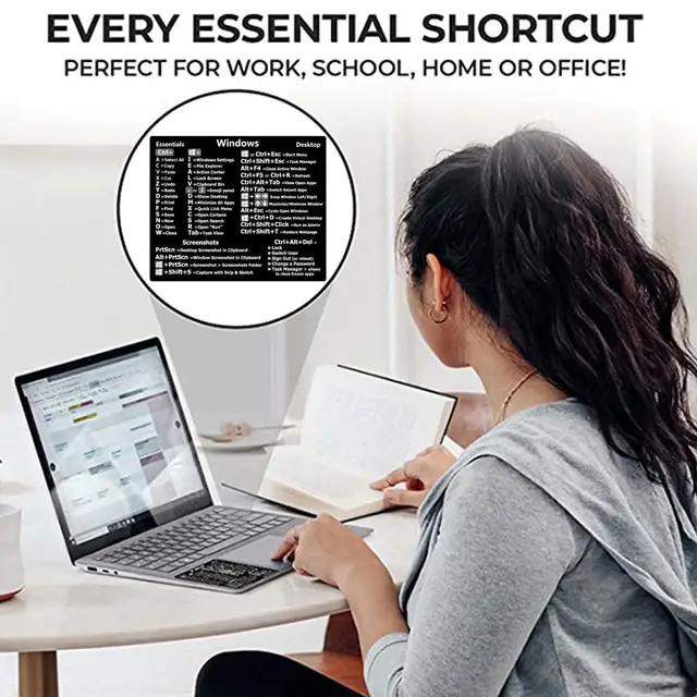 Windows PC Reference Hotkey Keyboard Shortcut Sticker Adhesive For Apple MacPhotoshop Desktop For Windows Or Word Excel Stickers 4