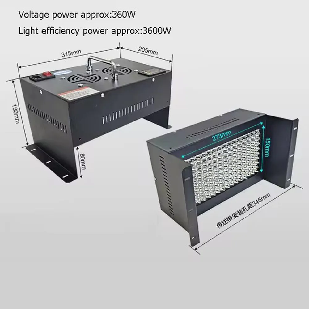 3600W 405nm UV LED Ultraviolet Curing Lamp 395nm 365nm For 3D printer Resin Model Secondary curing Circuit board Screen repair