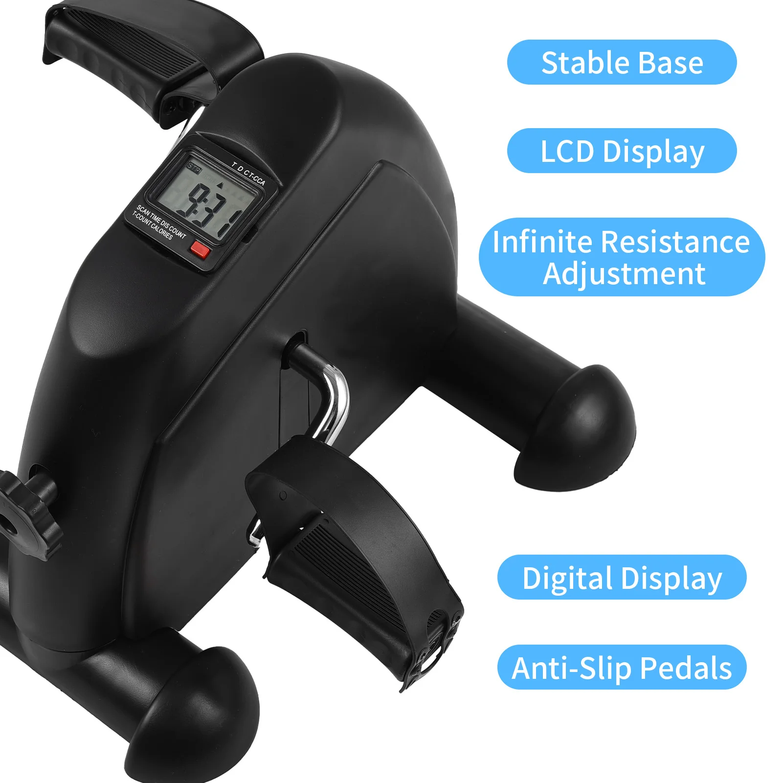 Pedal Exerciser Under Desk Bike for Home Mini Bike for Rehabilitation Hand / Leg Exerciser While Sitting Seated Pedal