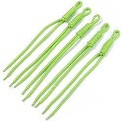 Colorful Braided Nylon Rope Keychain Lanyards - Handmade Key Chain and Bag Accessories, Set of 5 - 24 - 28cm (Fruit Green)