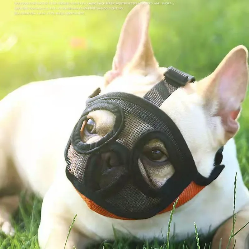 Dog Muzzle Medium Large Dogs Pitbull Golden Retriever Anti Stop Barking Supplies Adjustable French Bulldog