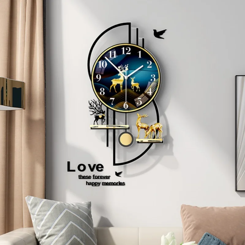 

Kitchen Mural Large Wall Clock Electronic Hall Luxury Decorative Wall Clock Stylish Watches Horloge Murale Decoration for Home