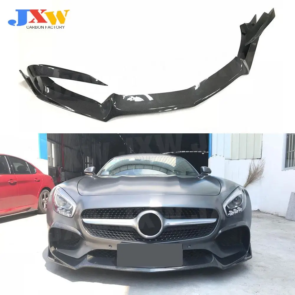 

Carbon Fiber Front Lip Spoiler Splitters Flaps For Mercedes Benz AMG GT AMG GTS AMG GTR Coupe 2 Door FRP Bumper Cover