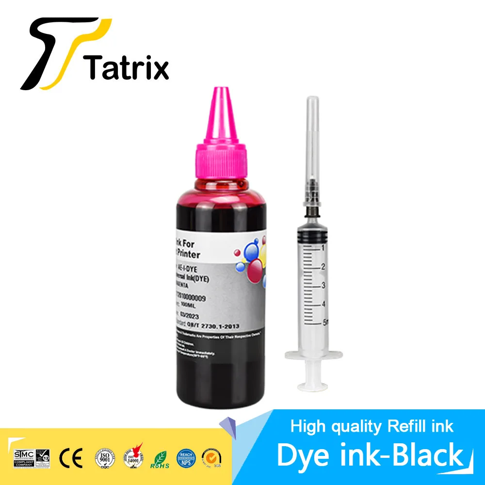 Tatrix T378XL T312XL T0851 T0821 Compatible Refill Ink For Epson Color Water Based Bottle ink For Epson XP-8500/XP-8505/XP-8600