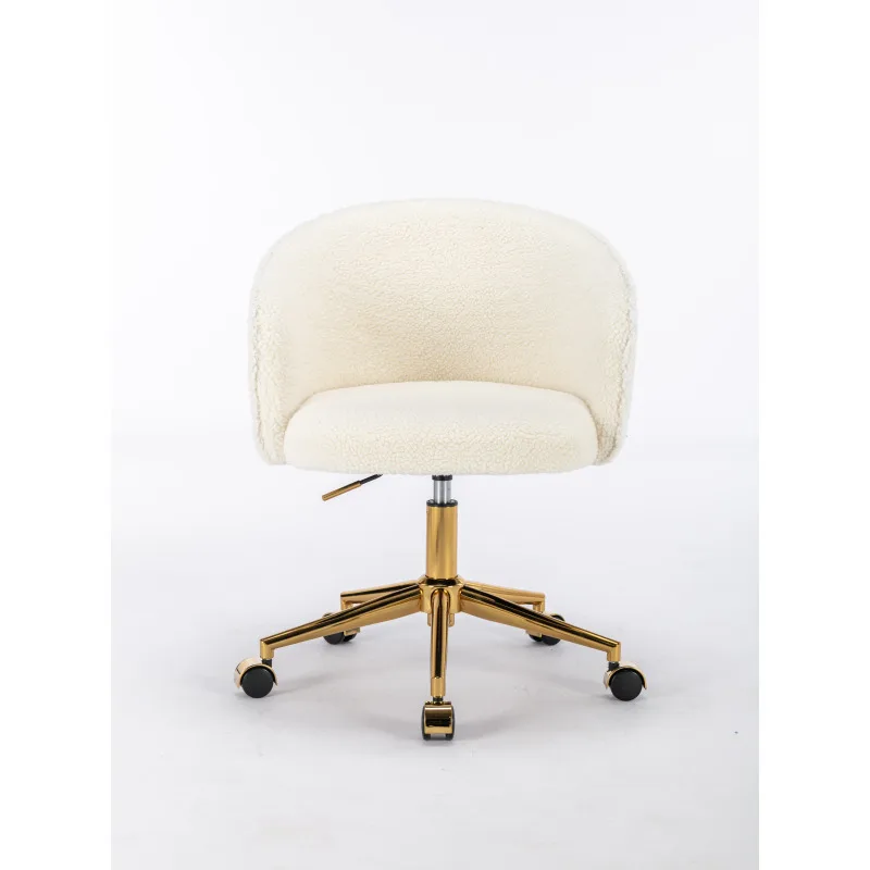 Hengming Golden Foot Office Modern Armchair  Height Adjustable  Rotary Cosmetic Chair  For Bedroom  Set Of 1 3