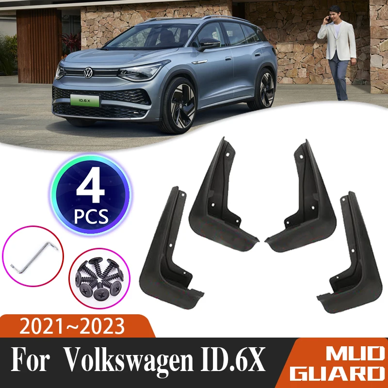 For Volkswagen ID.6X VW ID6X 2021 2022 2023 Car Front Rear Wheels Splash Mud Mudflap Guards Mudguards Fenders Car Accessories
