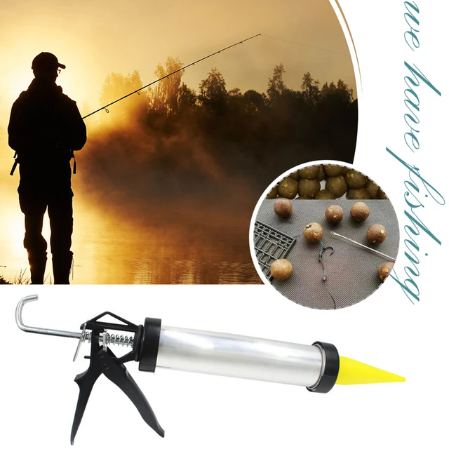 Sausage Maker Bait Fishing Aluminum Fishing Boilie Making Gun with 4pcs  Spare Nozzles Fishing Lure Accessories Tackle