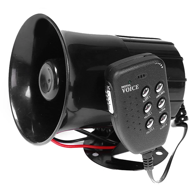 12v Motorcycle Car Auto Loud Air Horn 6tones Siren Sound Speakers