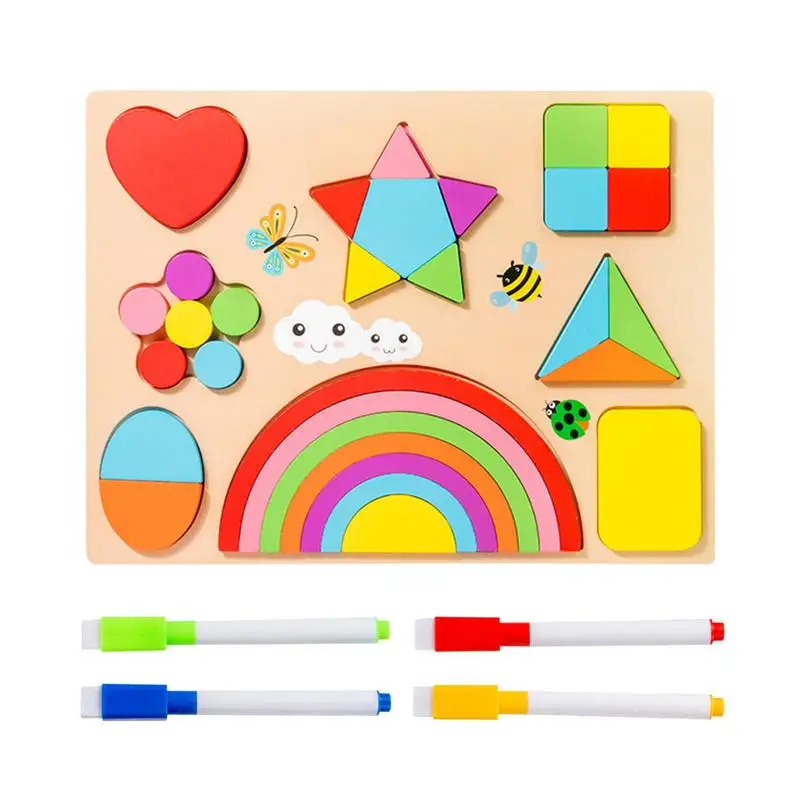 

Shape Matching Puzzles Shape Sorter Early Learning Wooden Puzzles Shape Sorter Educational Toy For Fine Motor Skills Development