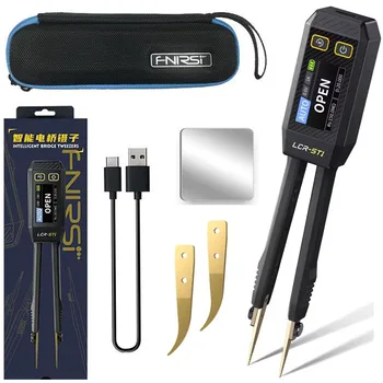 FNIRSI Pinzette digitali Ponte LCR-ST1 Resistore Induttore Diodo Condensatore Test dei componenti Chip Morsetto Multimetro Valore D/Q/Z/X